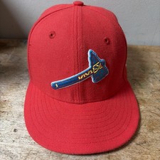 Atlanta Braves Baseball Hat Cap 6 3/4 Red MLB New Era 59FIFTY Players Weekend 17