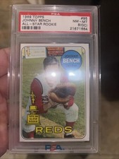 1969 Topps Johnny Bench All Star Rookie Psa 8 Oc. 