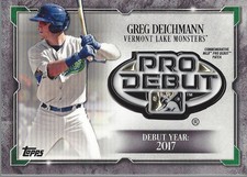 2018 Topps Pro Debut Distinguished Debut Medallions #DDGD Greg Deichmann /99 BB