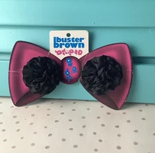Vintage Shoe Accessories Buster Brown Clip On Black Rosettes