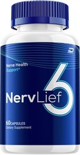 (1 Pack) Nervlief 6 Capsules – Nervlief 6 Natural Ingredients Glycogen Support