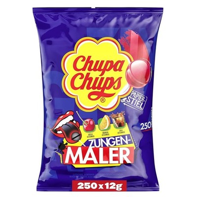 Chupa Chups Zungenmaler Lutscher-Beutel, Nachfüll-Beutel mit 250 Lollis, Cola