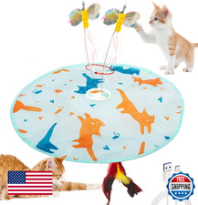 Valonii 2-in-1 Rechargeable Motion Activated Interactive Cat Toy Feather Butterf