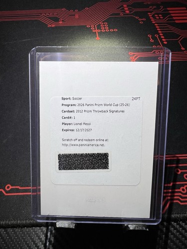 Lionel Messi 2012 Throwback Signatures Auto Panini Prizm 2026 World Cup