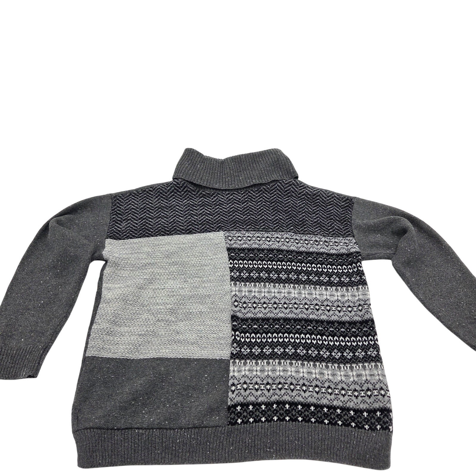 CHAPS Fair Isle Patchwork Cowl Neck Pullover Wint… - image 2