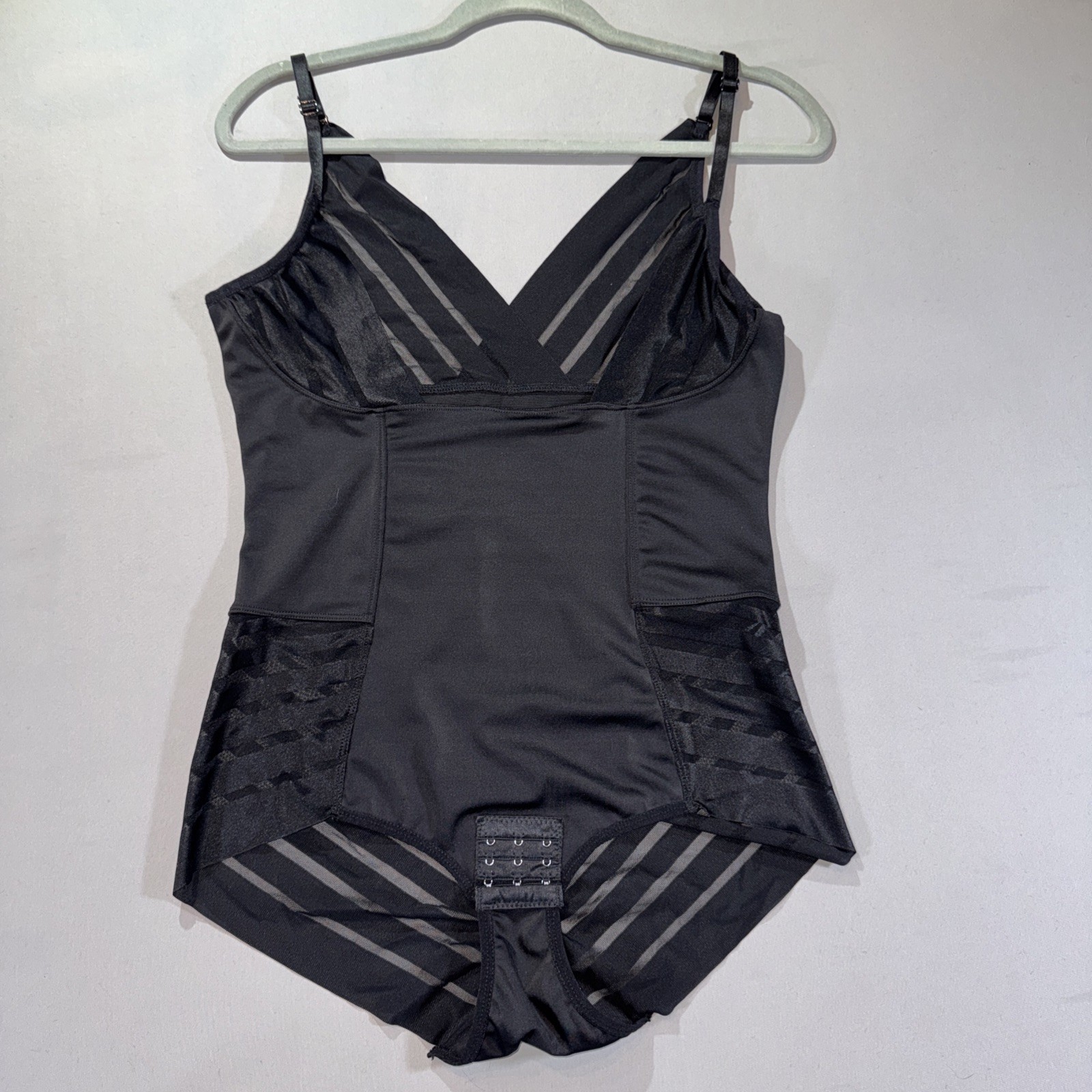 Body para mujer "Usa tu propio sujetador" control firme negro XL ajustable sexy transparente