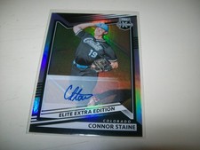 2022 ELITE EXTRA EDITION CONNOR STAINE AUTO SIGNED #146 COLORADO ROCKIES