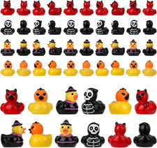 80 Pcs Halloween Mini Resin Ducks, Tiny Halloween Ducks