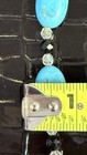 Vintage Stabilized Turquoise Necklace with Czech Glass + AB Crystal Beads 72g — photo 6