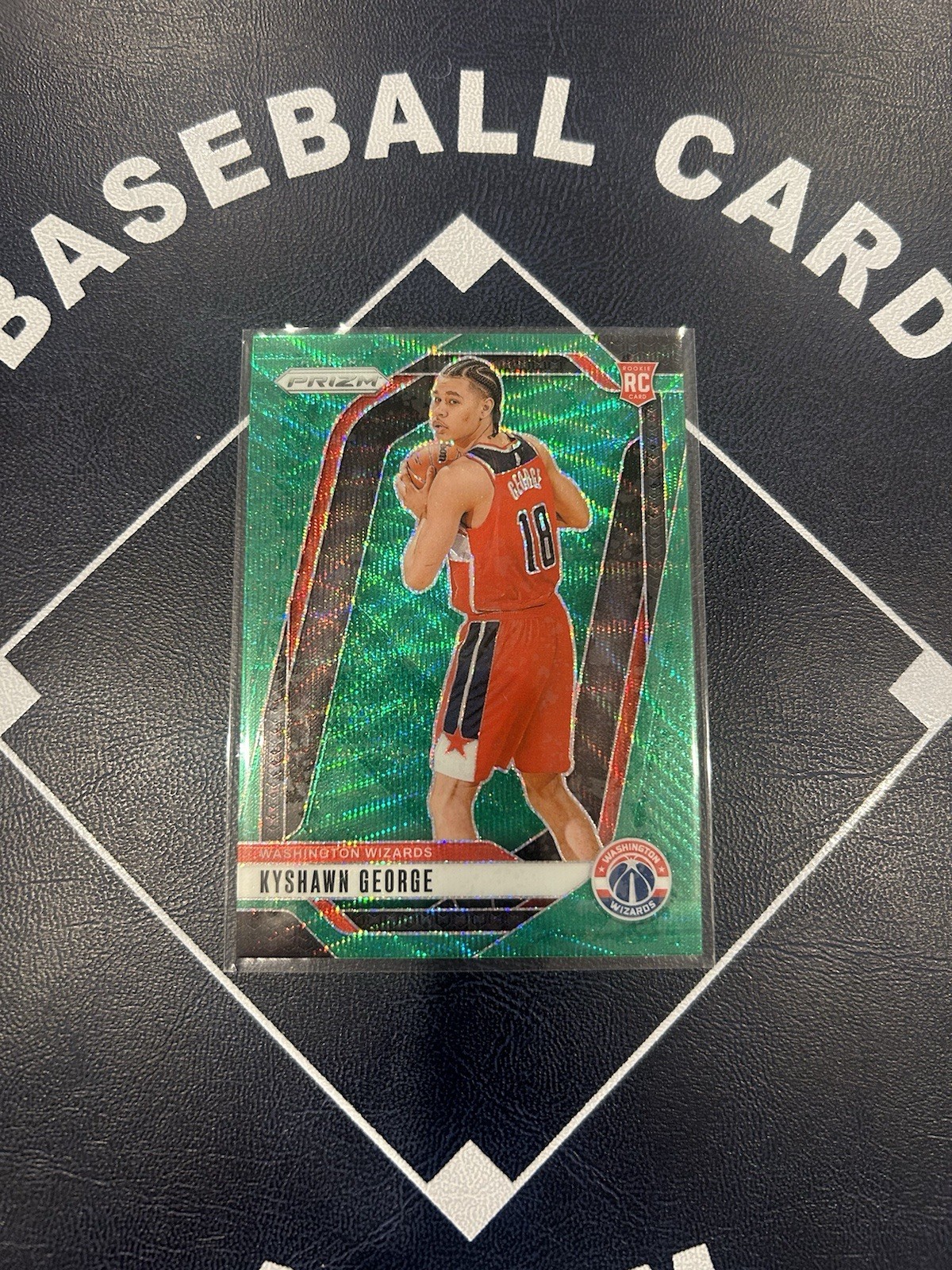 2024-25 Panini Prizm Kyshawn George #257 Green Wave Prizm (RC)
