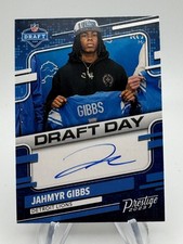 2023 Prestige JAHMYR GIBBS Draft Day Signatures Rookie On Card Auto #DDSJG