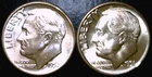 1951 & 1951d BU+ / CH BU Roosevelt SILVER Dime Coins NICE FLASHY 2 Coin LOT  NR
