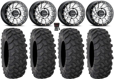Raceline Squad Bdlk 15'' Wheels Si +10mm 33'' XTR370 Tires Kawasaki Mule Pro FXT