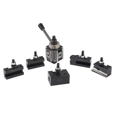 AXA Size 250-100 Set Piston Type Quick Change Tool Post Set for Lathe 6- 12'' USA