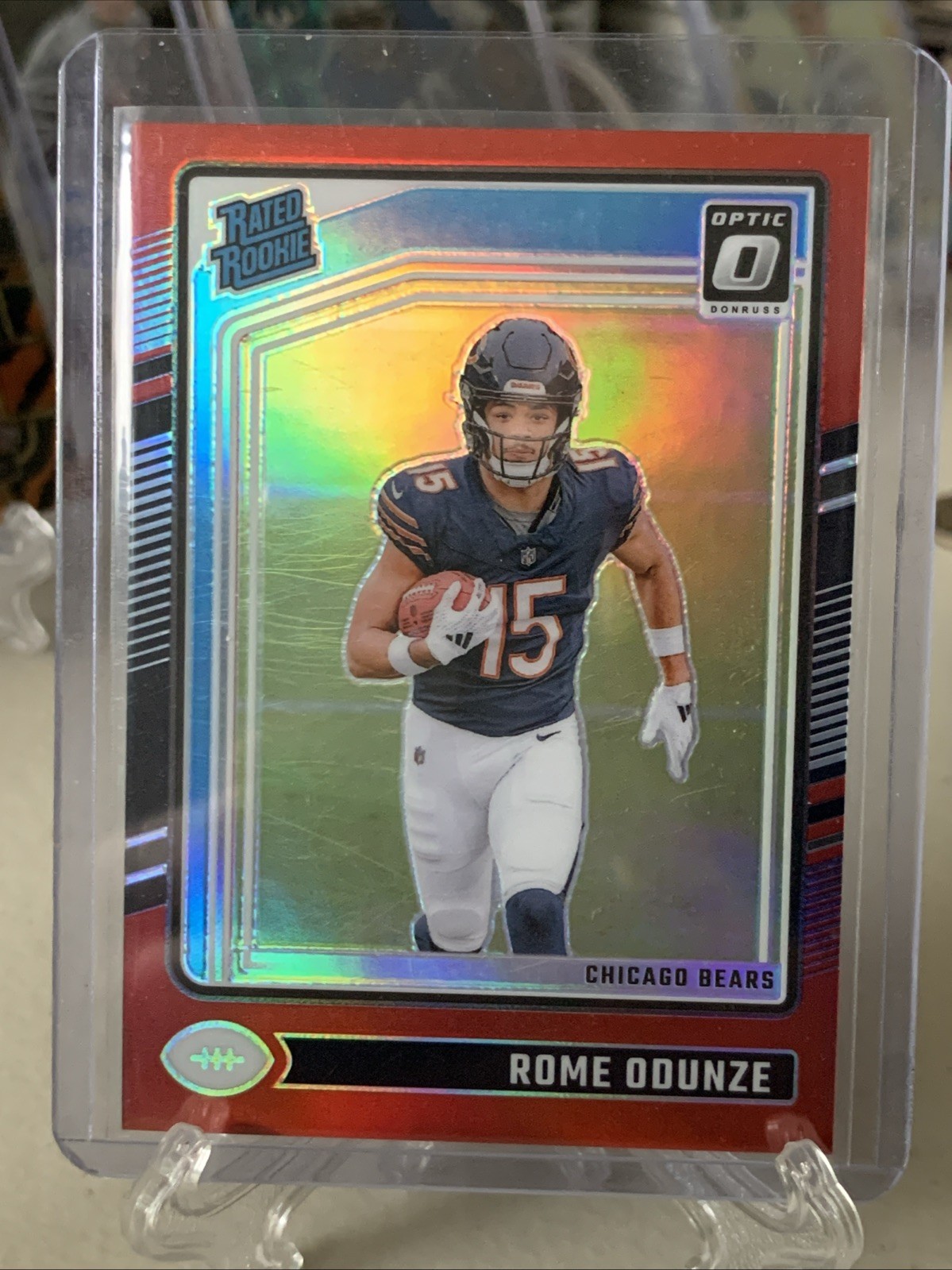 2024 Panini Donruss Optic - Rated Rookie Rome Odunze #286 Red Prizm /125 (RC)