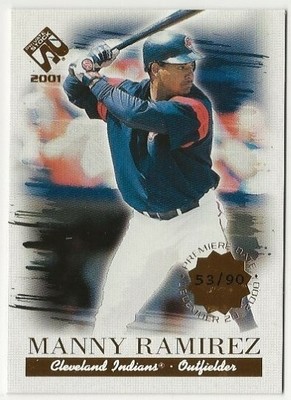 2001 Private Stock Premiere Date #35 Manny Ramirez #53/90