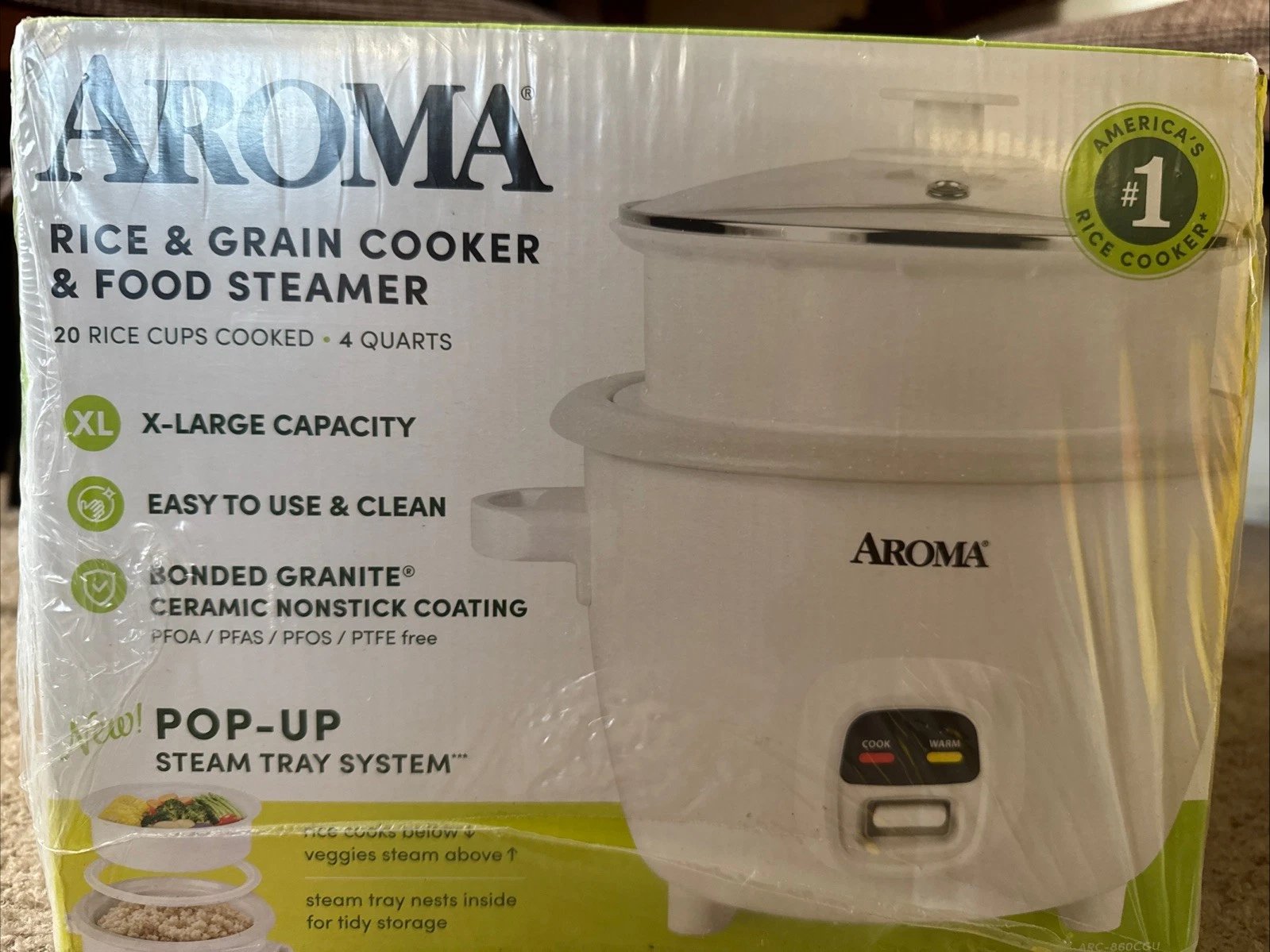 Aroma Rice & Grain Cooker & Food Steamer