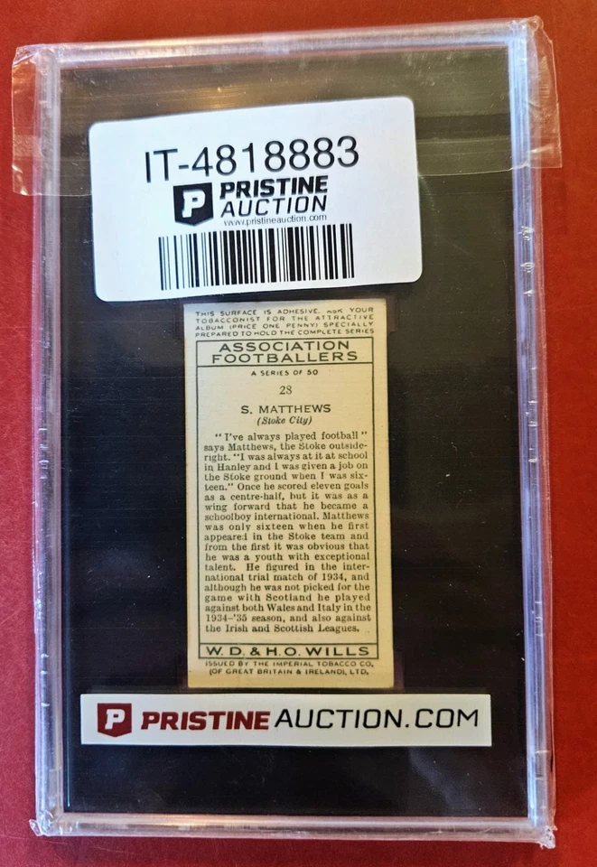 1935 Wills Association Futbolistas #28 Stanley Matthews SGC 6 EX/NM Foto 2 de 2