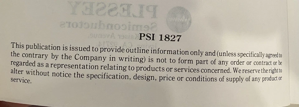 Manual digital iC Plessey Semiconductors mayo 1982 tapa blanda Foto 4 de 4
