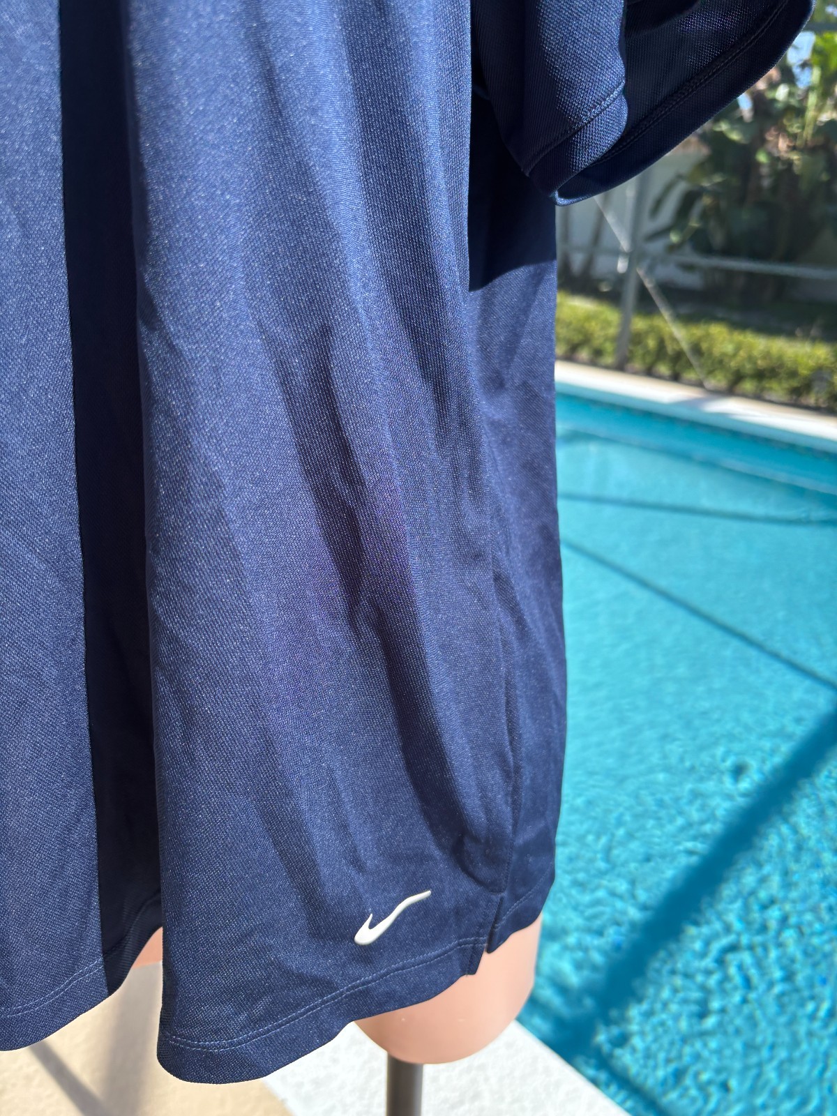 Nike Blue Dri Fit Golf Top POLO SHIRT Womens Size 1X thumbnail 2