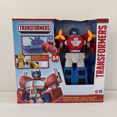 Transformers Optimus Prime Jumbo Jet Wing Racer + Bumblebee Figur ''Hasbro ''...