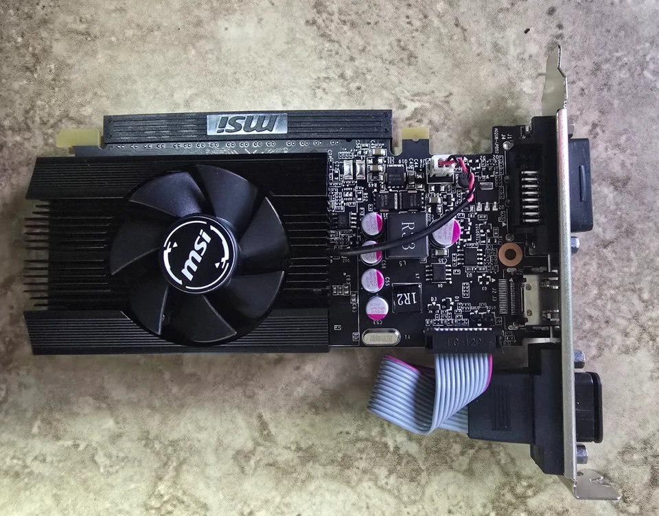 MSI NVIDIA GeForce GT 710 1GB DDR5 LP Low Profile Graphics Card HDMI DVI VGA - Image 2 of 4