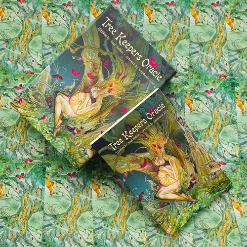 Mazzo di carte Tree Keepers Oracle Crads bordo dorato arte sistemi di giochi USA - Foto 2 di 16