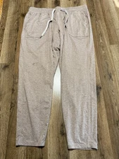 Member's Mark Pants Womens Large Brown Athletic Wear Pants Tie Waist Soft Pants