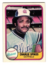 1981 Fleer#259 Charlie Spikes Atlanta Braves Baseball Card
