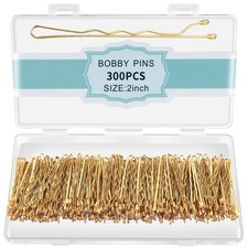 300 Pcs Bobby Pins Blonde, Hair for Women 300 Count Pack of 1 , Blonde