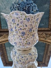 Cache Pot Déco Roses PORCELAINE FINE BONE CHINE  ST GEORGE/NEUF 