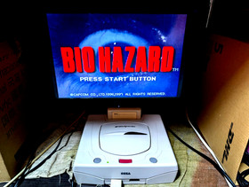 Sega Saturn White Console Power Memory BioHazard  Box Manual Japan