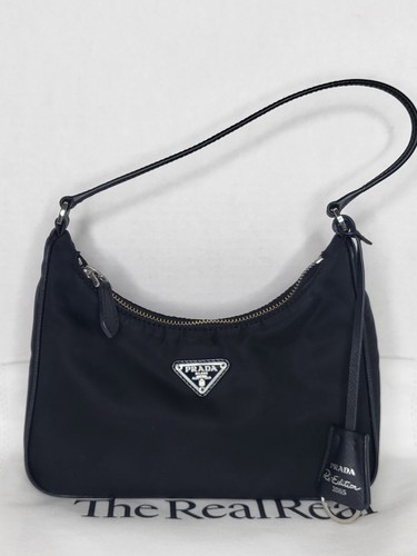 Prada Black Nylon Bag Re-Edition 2005 Mini Handbag Purse Guaranteed Authentic