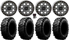 System 3 SB-7 14" Wheels Ti (4+3) 32" Carnivore Tires Polaris Ranger XP 9/1K