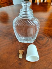 Fiaschetta Vintage in vetro trasparente con logo  STOCK  in rilievo - pubblicità