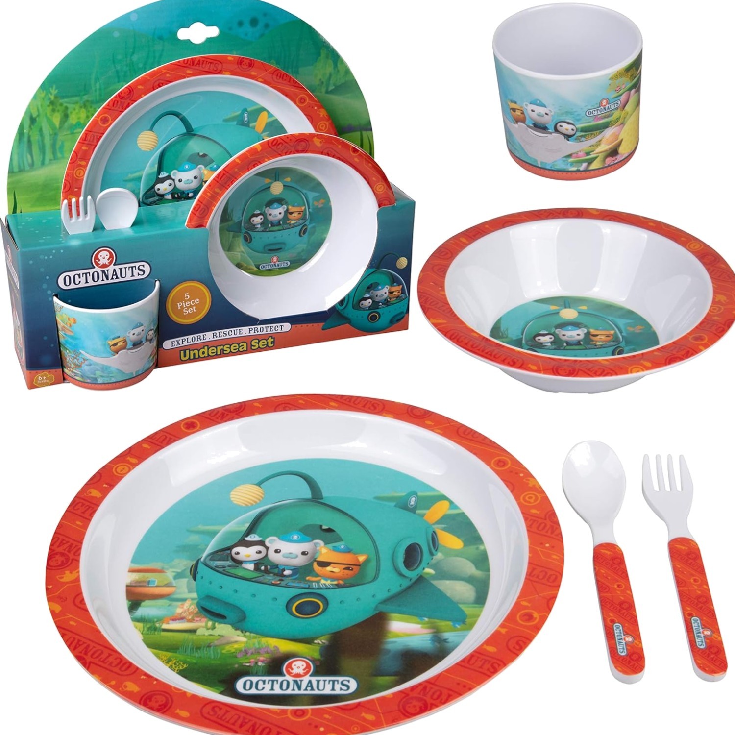 - Red Undersea Set Includes Reusable Raised Ed...