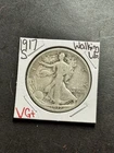 1917 S Obverse Walking Liberty Half Dollar VG Very Good Better Date Coin (18286)