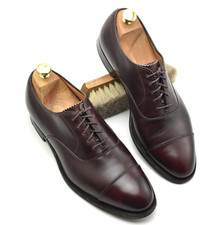 Alden 906 Burgundy Cap Toe Oxford Leather Shoes 9 B/D Calfskin Made in USA