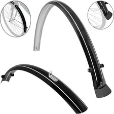 Set Parafango Bici 28' Pollici Ruote Posteriore Anteriore Alluminio Plastificato