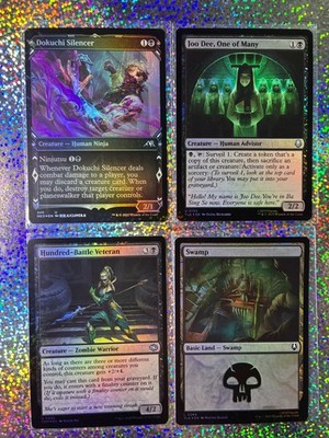MTG Foil: TLA 0105 Joo Dee, One of Many; NEO 340 Dokuchi Silencer (Showcase)