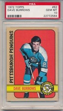 1972 Topps Dave Burrows (Rookie Card) (#82) PSA10 PSA. rookie card picture
