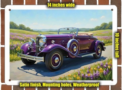 Metal Sign - 1931 REO Royale Oil Painting - 14x10