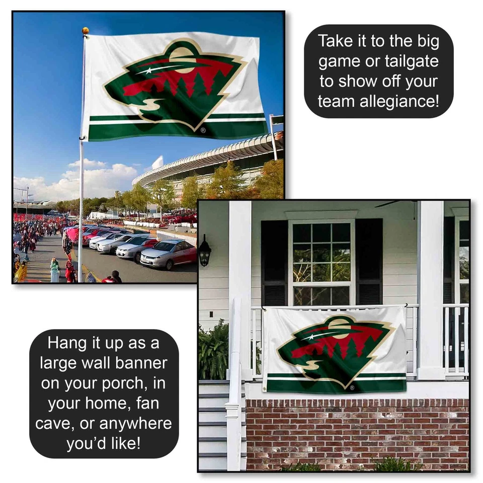 Minnesota Wild Flag 3x5 Banner - Image 4 of 4