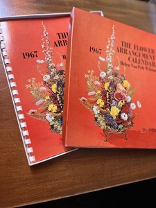 Vtg 1967  Flower Arrangement & Garden Club Note Calendar w/ original Gift Box