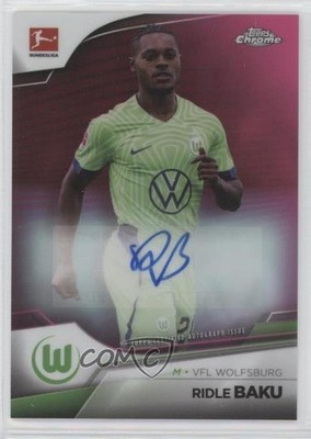 2022 Topps Chrome Bundesliga Magenta Refractor /150 Ridle Baku #BCA-RBA Auto n0c