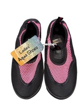 NUEVO Damas Zapatos Aqua Talla M (5-6) Zapatos de Natación Negro y Rosa Playa Piscina Jugar