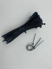 Zip Ties 8 inch 100 Pack , 40lbs Tensile Strength, Black Cable Ties,