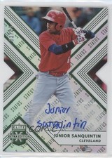 2018 Elite Extra Edition Status Emerald Die-Cut 3/25 Junior Sanquintin Auto h3a