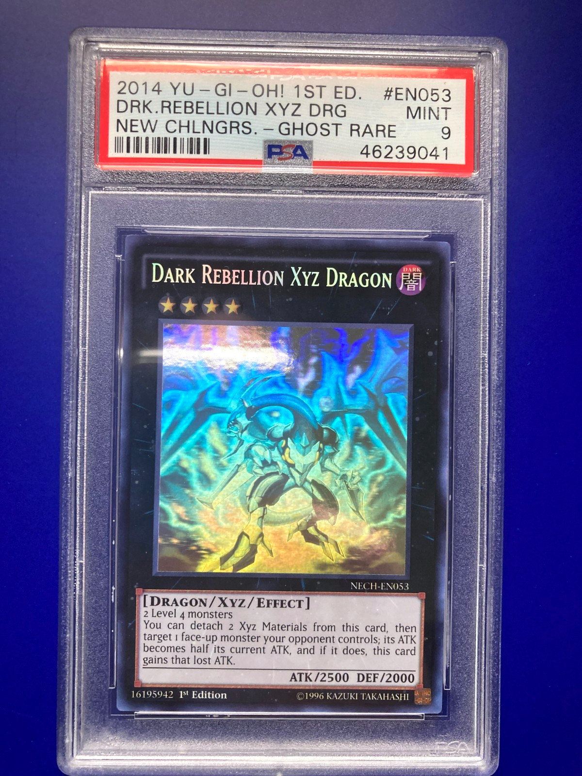 PSA 9 Dark Rebellion XYZ Dragon Ghost Rare 1st Ed Yu-Gi-Oh! Card NECH-EN053 MINT