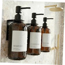 Stylish Shampoo and Conditioner Dispenser Set of 3 for Wall Mount - Modern